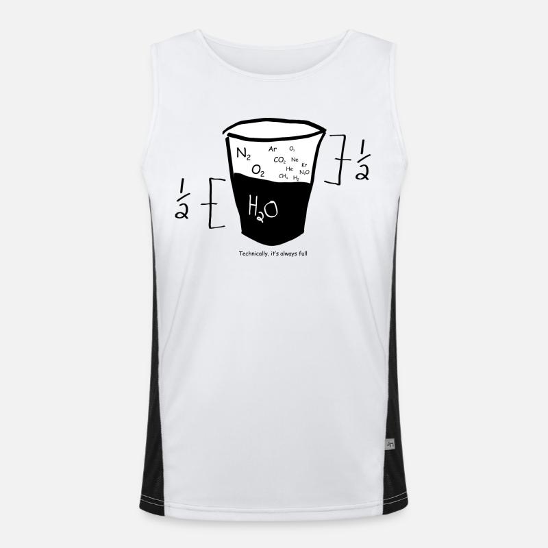 Nerd Math Grafik Funktionelles Kontrast-Tank Top für Männer 