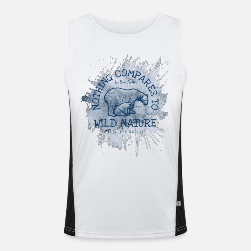 Blue Splash Bear - Nothing compares To Nature Men's Functional Contrast Tank Top 