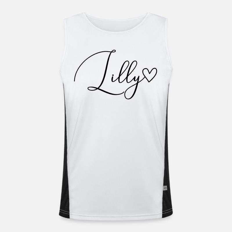 Lilly Last Name First Name Girl Men's Functional Contrast Tank Top 