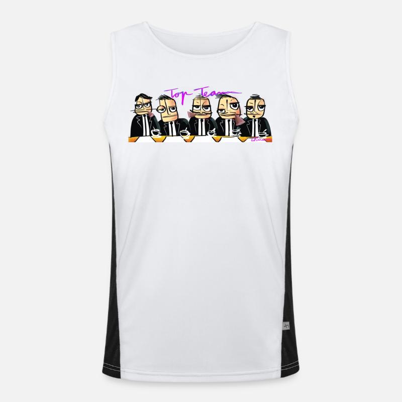 Kaffeebecher - Top Team Funktionelles Kontrast-Tank Top für Männer 
