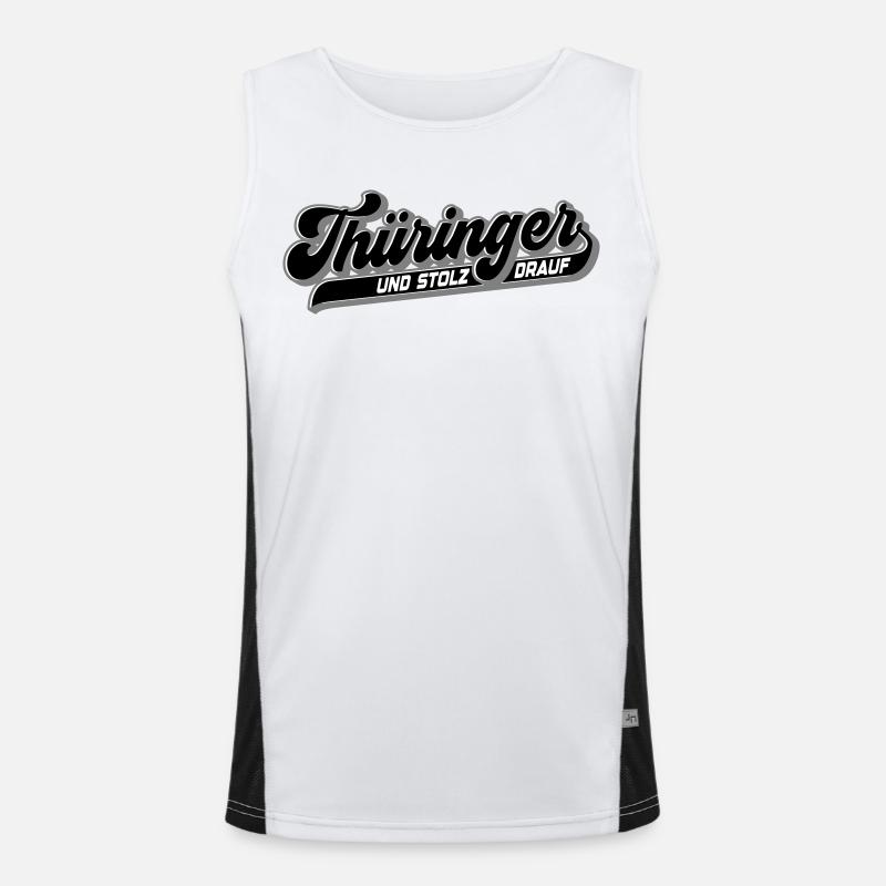 Thüringer und Stolz drauf | Farben änderbar Funktionelles Kontrast-Tank Top für Männer 