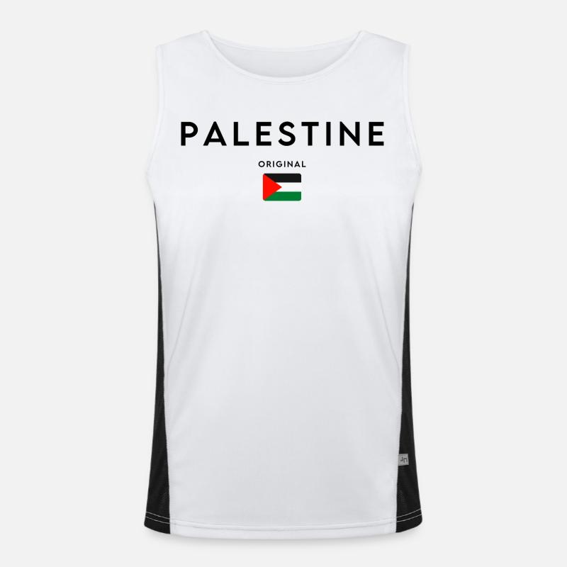 Freies Palästina, ich bin mit Palästina Funktionelles Kontrast-Tank Top für Männer 