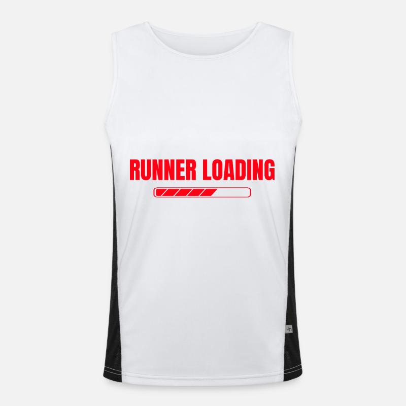 Running Loading Marathon Runner Gift Men's Functional Contrast Tank Top 