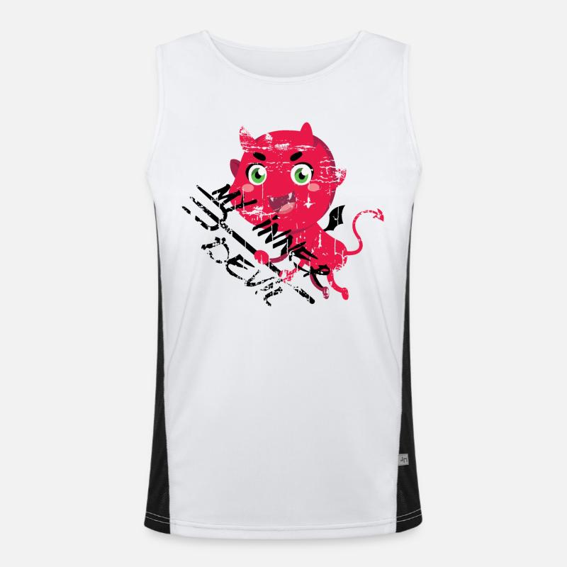 my inner devil mein innerer Teufel Funktionelles Kontrast-Tank Top für Männer 
