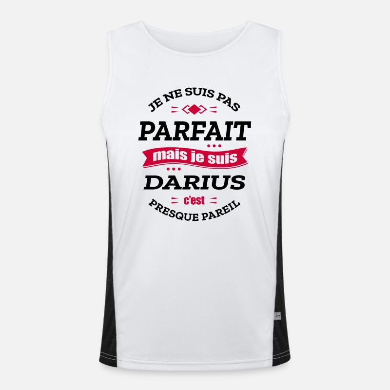 DARIUS PARFAIT - PRENOM DARIUS Débardeur respirant contrasté Homme 