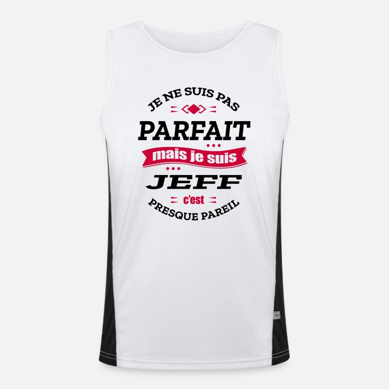 JEFF PARFAIT - PRENOM JEFF Débardeur respirant contrasté Homme 