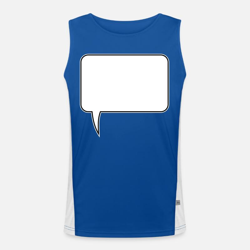 Speech bubble rectangle design Men's Functional Contrast Tank Top 
