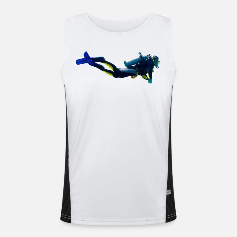 Diver Funktionelles Kontrast-Tank Top für Männer 