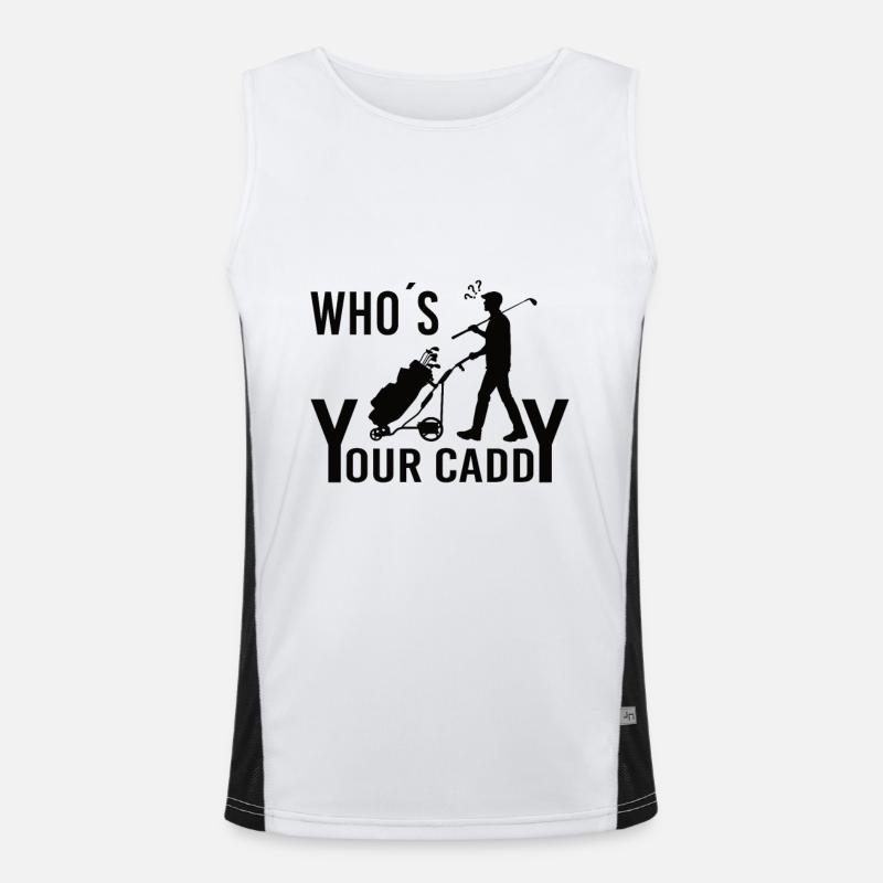 Golf Caddy saying funny Men's Functional Contrast Tank Top 