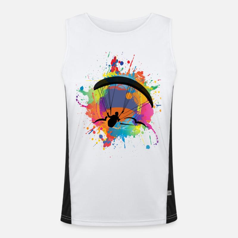Gleitshirm Gleitshirding Gleitshirding Funktionelles Kontrast-Tank Top für Männer