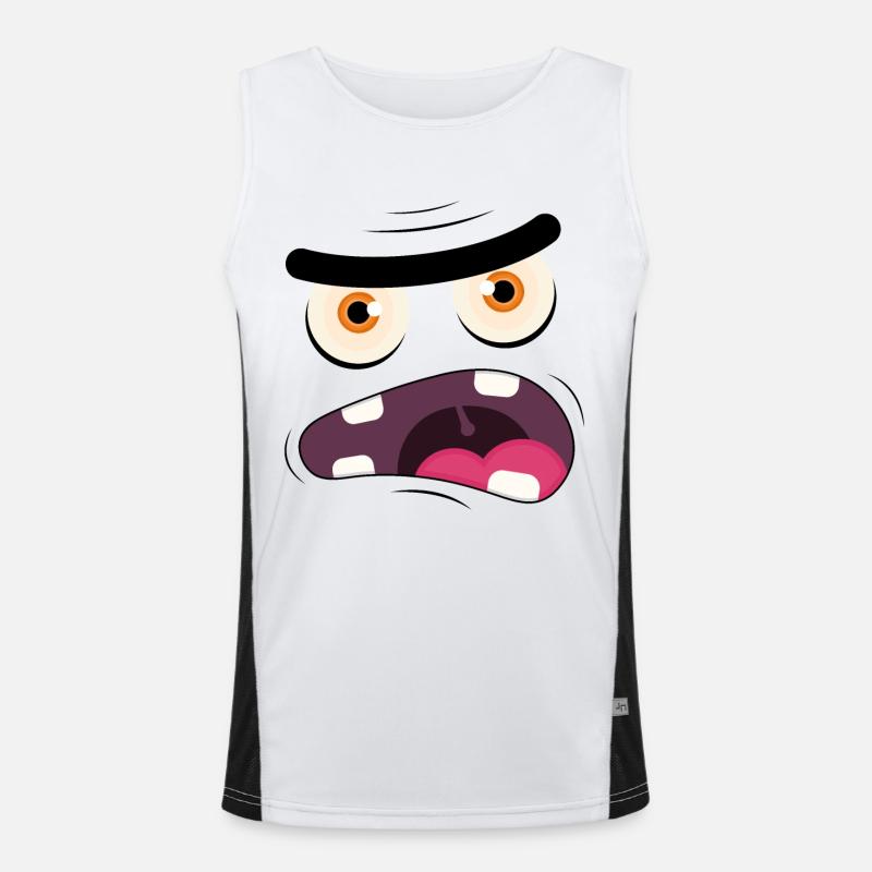 Monster Face 1 Men's Functional Contrast Tank Top 