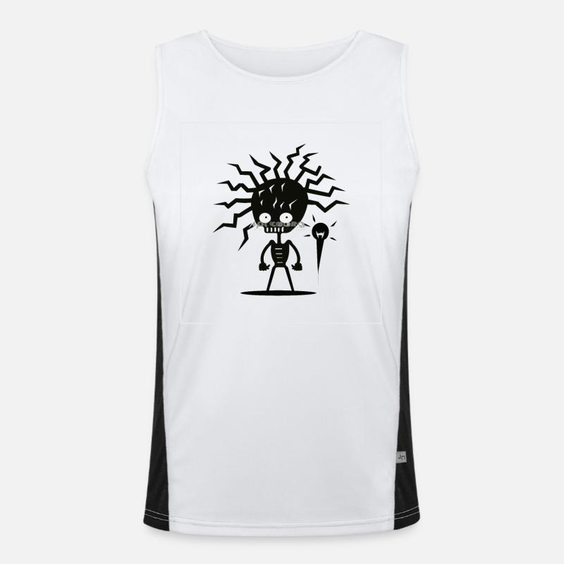 Augmented Intelligence - Men's Functional Contrast Tank Top  - white/black