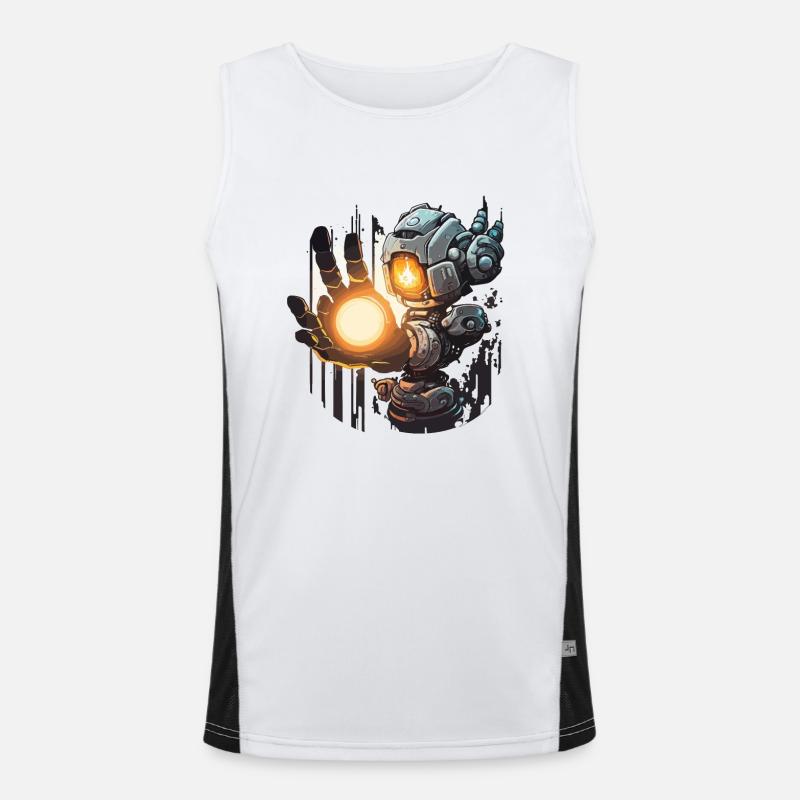 Transhumanism and Technology Men's Functional Contrast Tank Top 