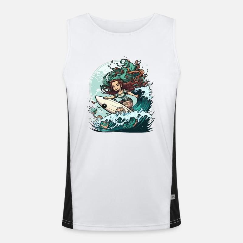 Sirène de surf Débardeur respirant contrasté Homme 