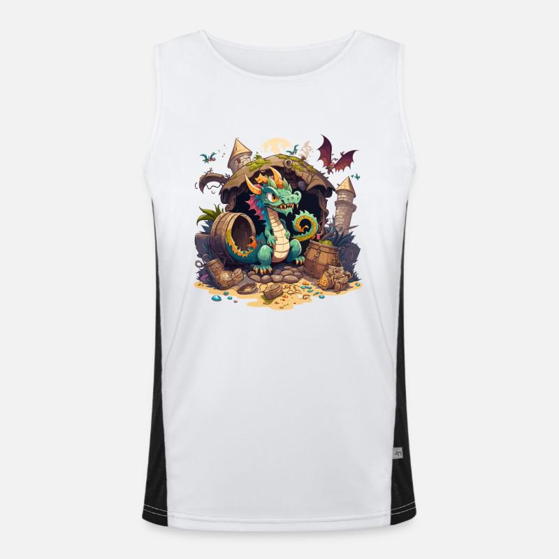 The Dragons Hoard Men's Functional Contrast Tank Top 