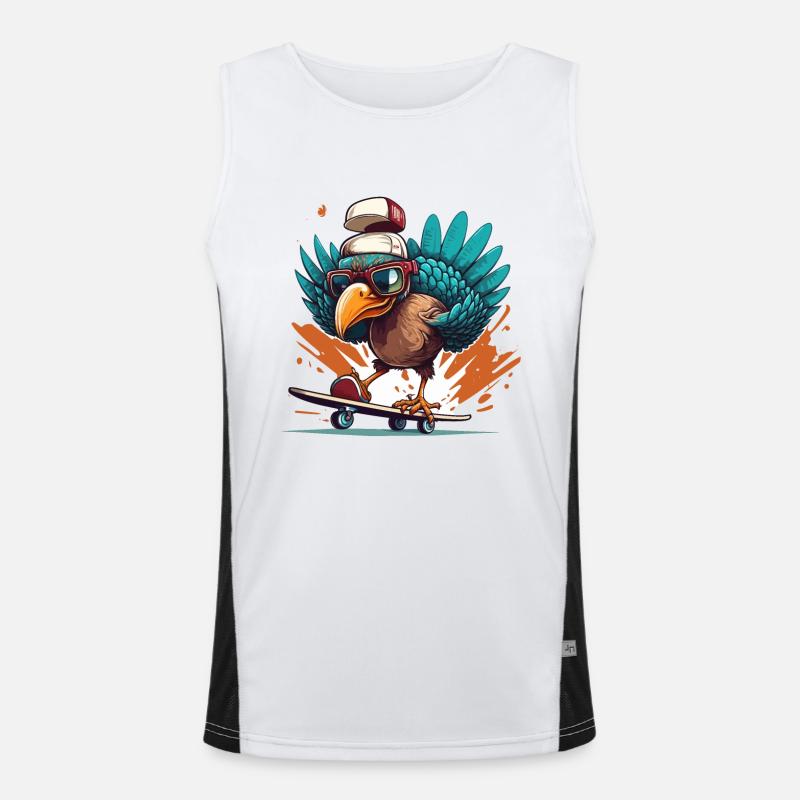 Turk-Skateboarding Men's Functional Contrast Tank Top 