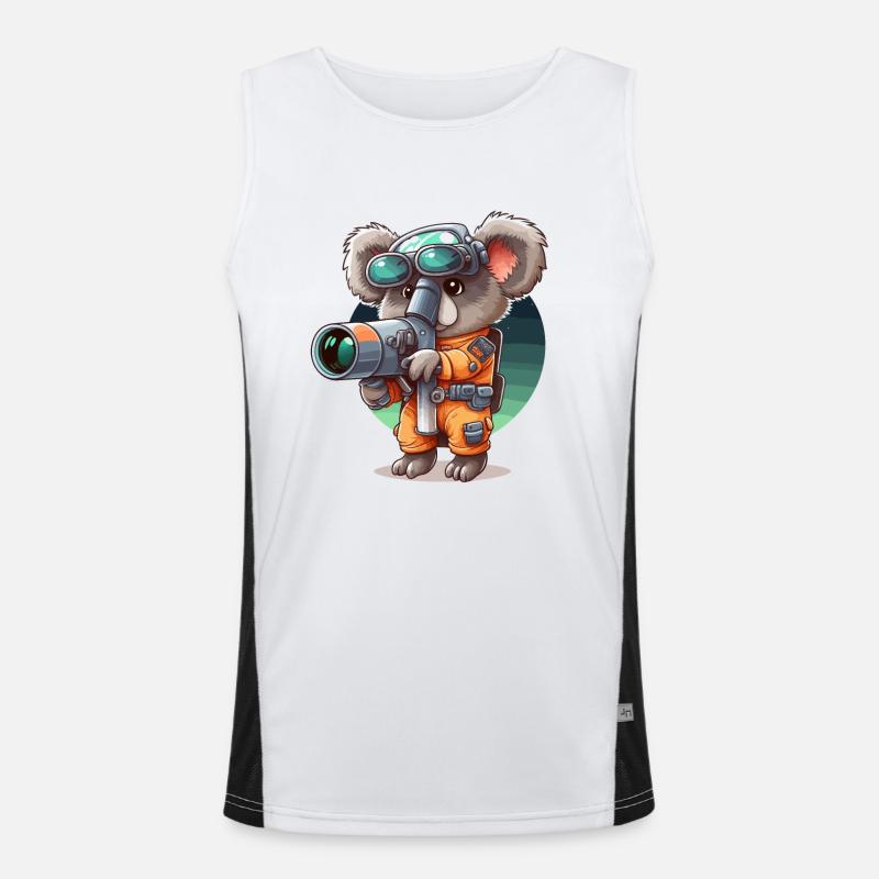 Space Koala Men's Functional Contrast Tank Top 