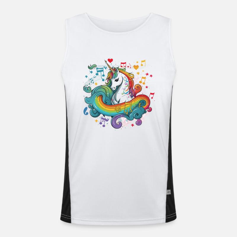 Rainbow Rhapsody Funktionelles Kontrast-Tank Top für Männer 