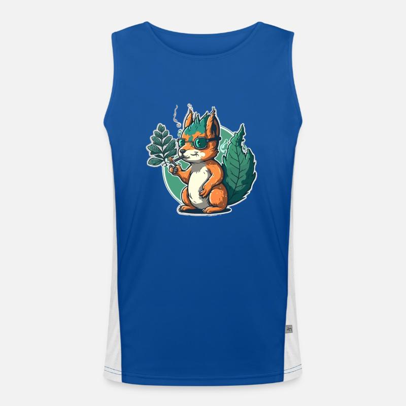 Kiffer-Eichhörnchen Funktionelles Kontrast-Tank Top für Männer 