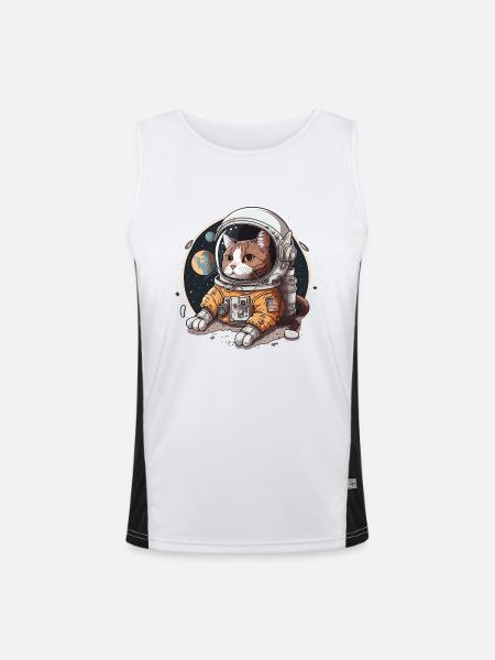 Cosmic Adventure - Men's Functional Contrast Tank Top  - white/black