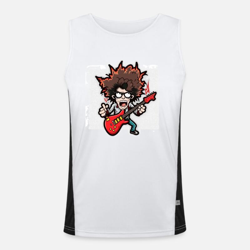 Jammen auf der Bühne Funktionelles Kontrast-Tank Top für Männer 