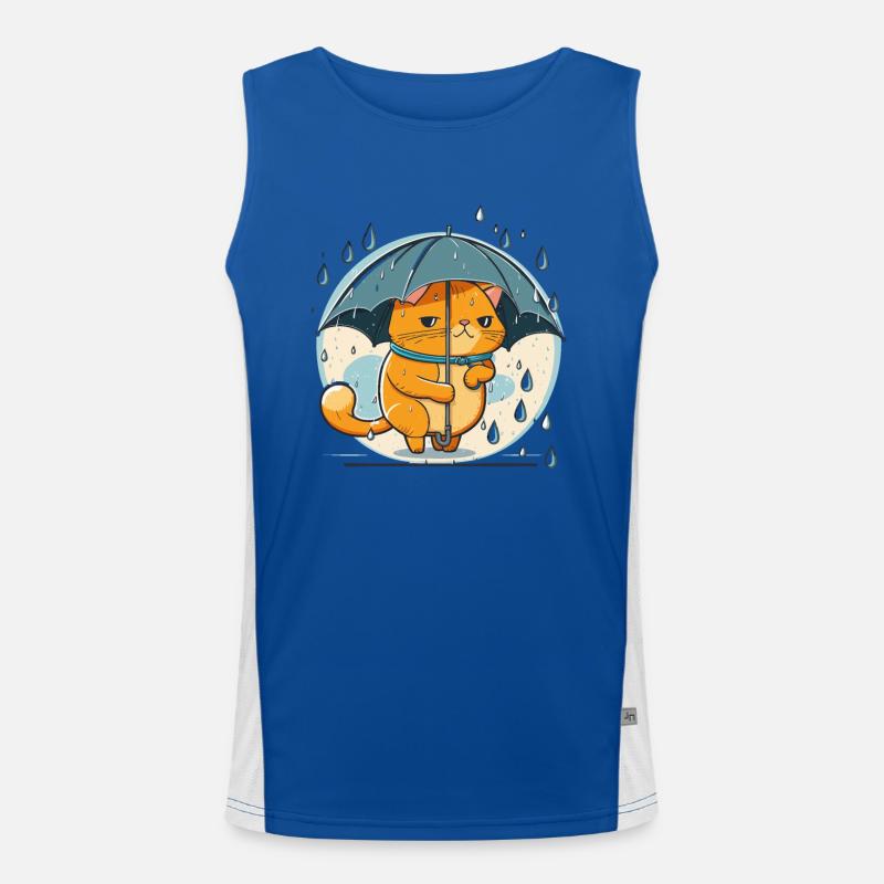 Feline Fine Men's Functional Contrast Tank Top 