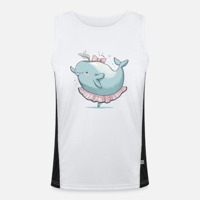 Wal-Walzer Funktionelles Kontrast-Tank Top für Männer 