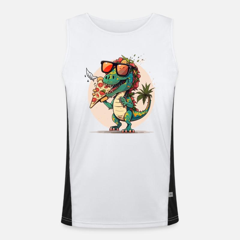 Pizza-saurus Débardeur respirant contrasté Homme 