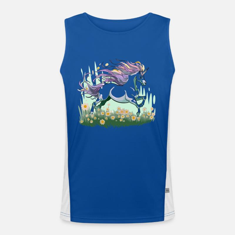 Magisches Einhorn Funktionelles Kontrast-Tank Top für Männer 