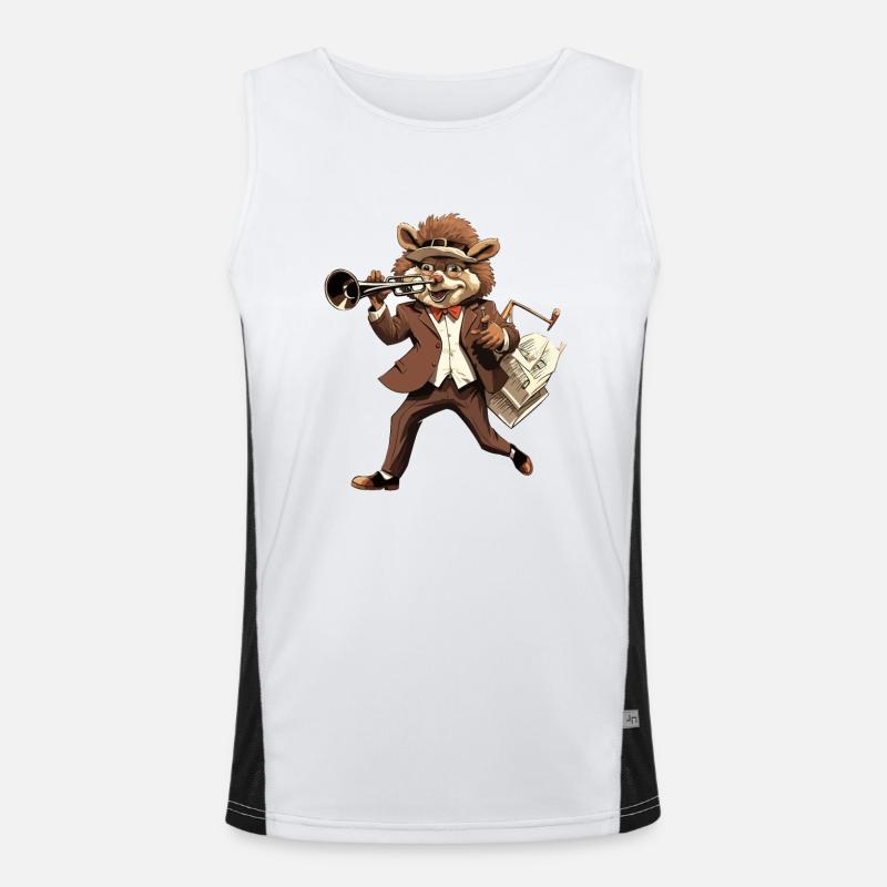 Swingin Hedgehog Men's Functional Contrast Tank Top 