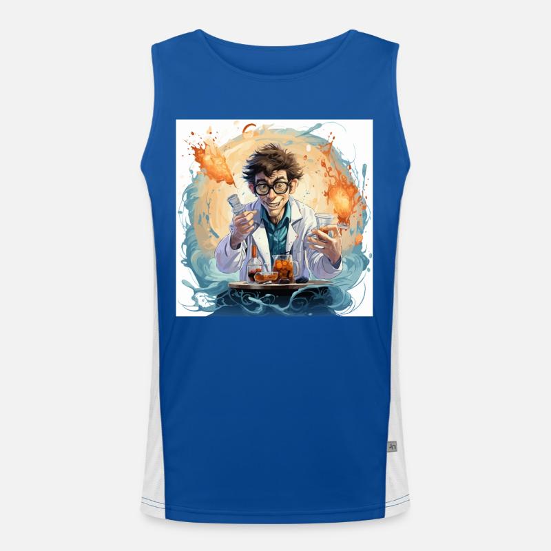 Der Koffein-Laboraffe Funktionelles Kontrast-Tank Top für Männer 