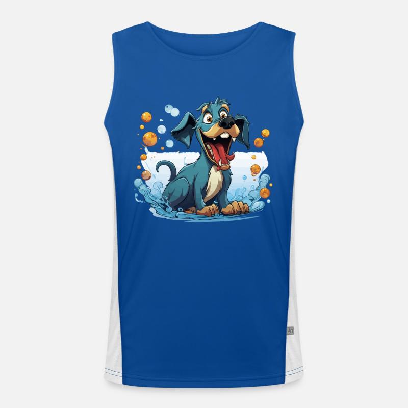 The Bubble-Blasting Trumpeter Men's Functional Contrast Tank Top 