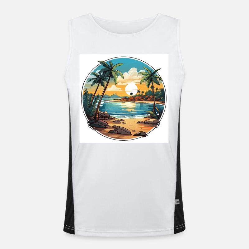 Tropical Paradise Men's Functional Contrast Tank Top 