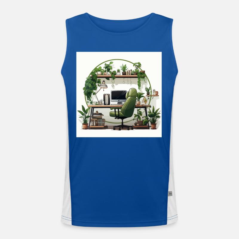 Bureau vert Débardeur respirant contrasté Homme 