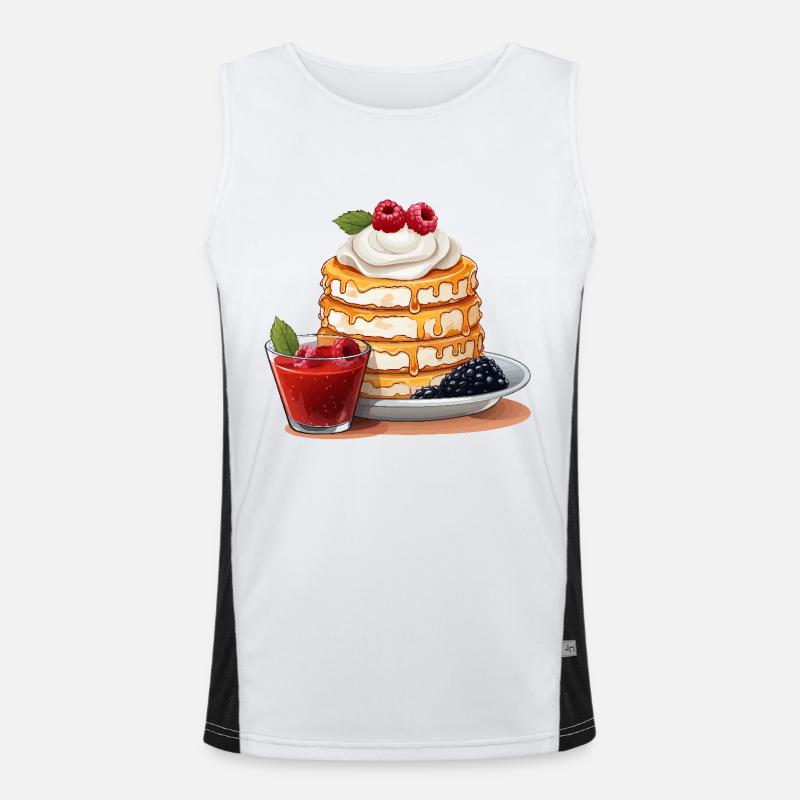 Gesunde Pfannkuchen Funktionelles Kontrast-Tank Top für Männer 