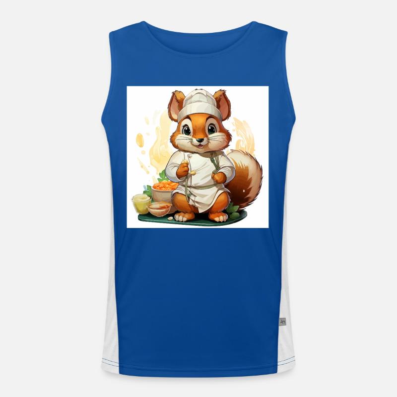 Das kulinarische Eichhörnchen Funktionelles Kontrast-Tank Top für Männer 
