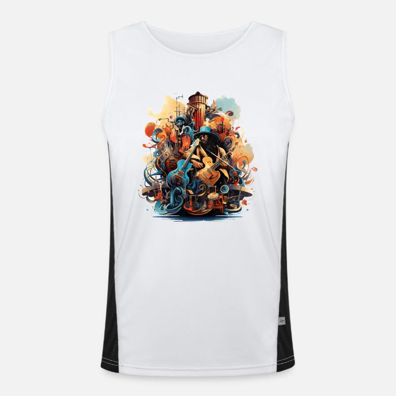Die Harmonie des Instruments Funktionelles Kontrast-Tank Top für Männer 