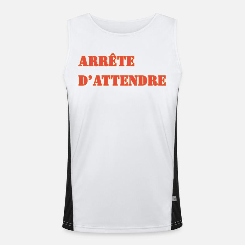 ARRÊTE D’ATTENDRE Débardeur respirant contrasté Homme 