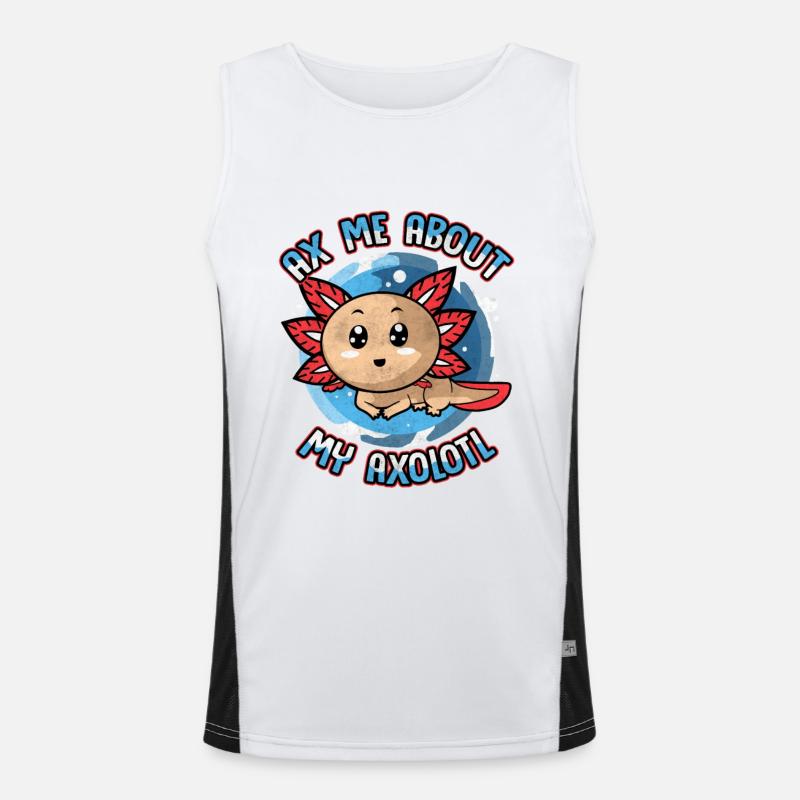Axolotl Funktionelles Kontrast-Tank Top für Männer 