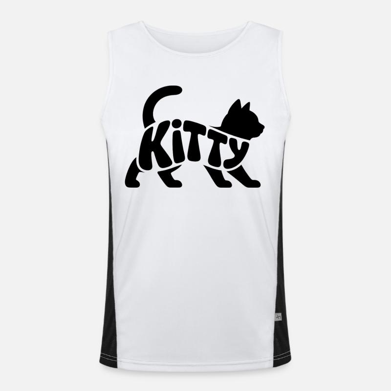 Kitty - Conception de chat de compagnie mignon Débardeur respirant contrasté Homme 