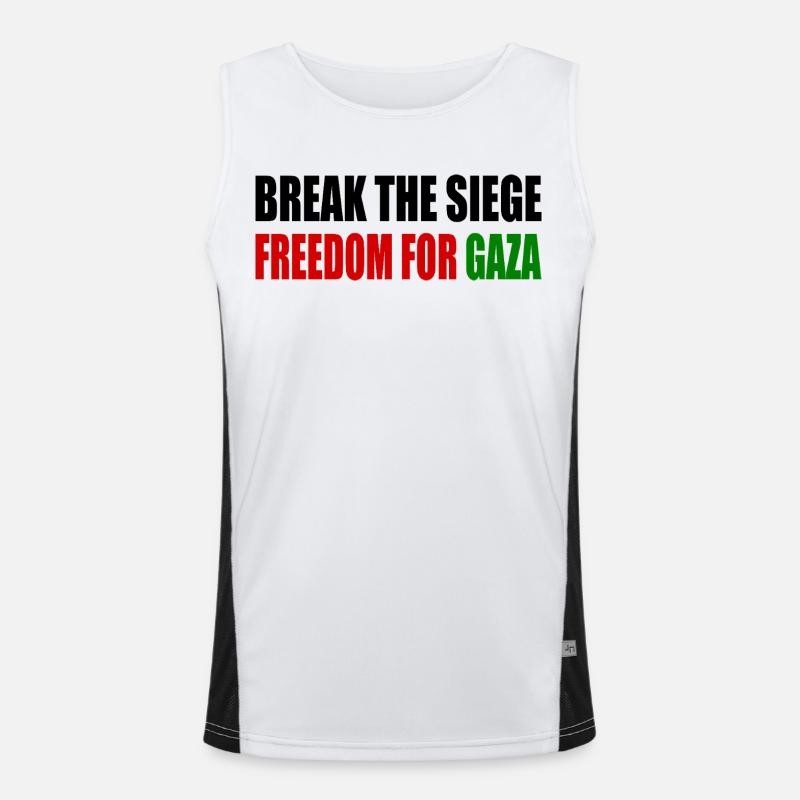 Briser le siège, liberté pour Gaza Débardeur respirant contrasté Homme 