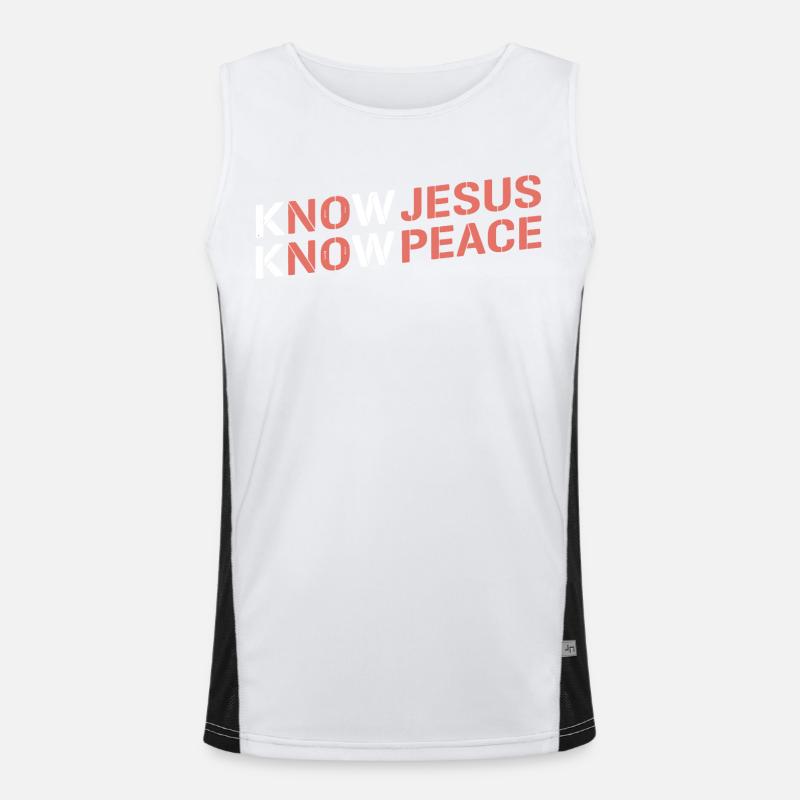 Know Jesus Know Peace Gradient Débardeur respirant contrasté Homme 