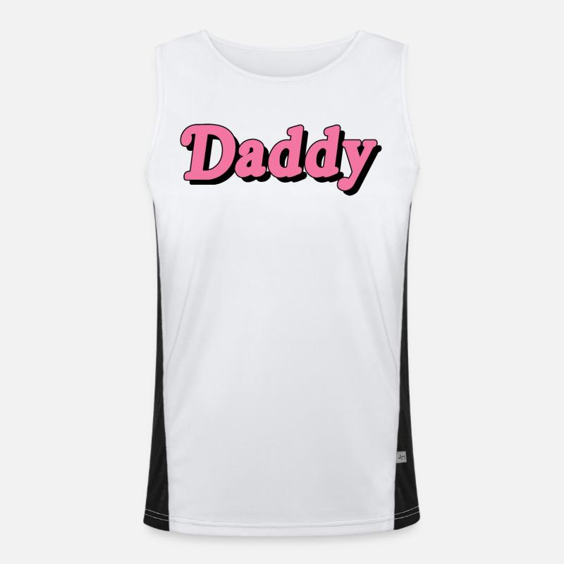 Whimsical Daddy Text Design Men's Functional Contrast Tank Top 