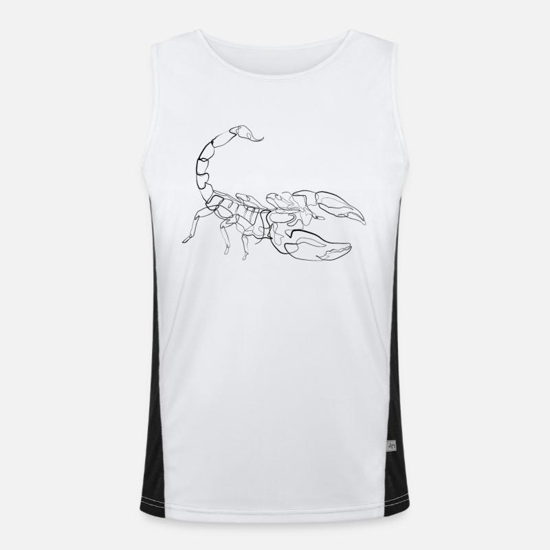 Scorpio - one line drawing Men's Functional Contrast Tank Top 