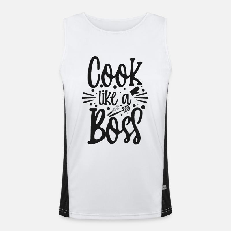 Kochen Funktionelles Kontrast-Tank Top für Männer 