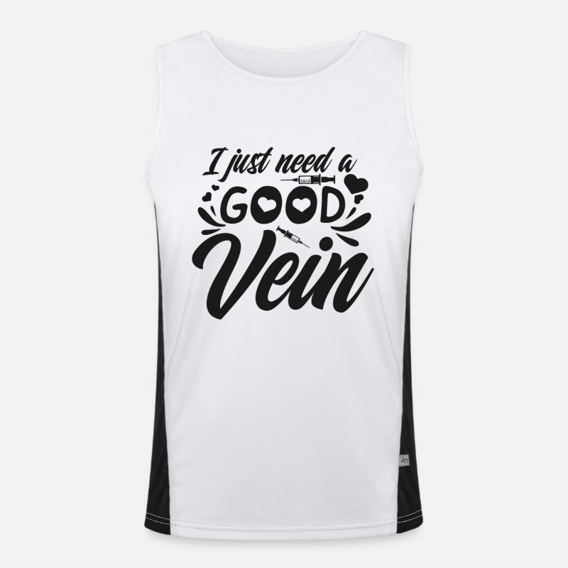 Krankenschwester Funktionelles Kontrast-Tank Top für Männer 