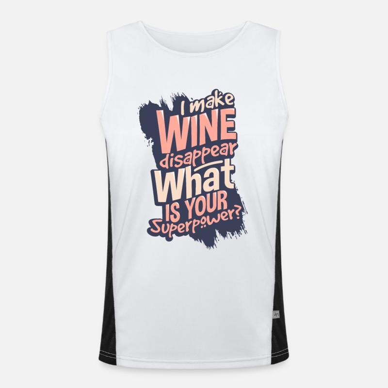 Wein Funktionelles Kontrast-Tank Top für Männer 