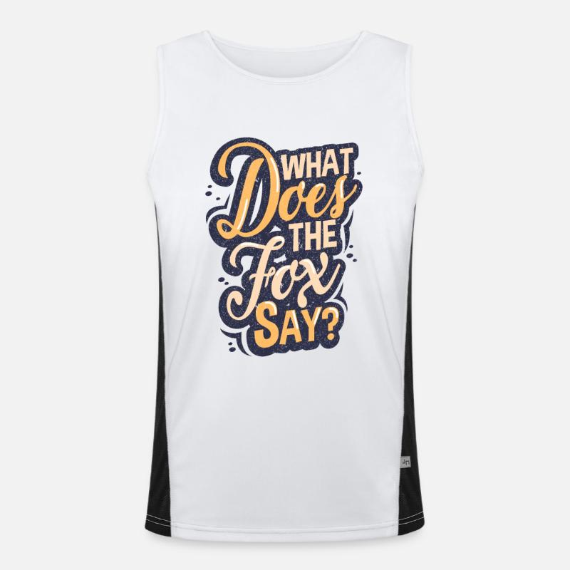 fox - Men's Functional Contrast Tank Top  - white/black