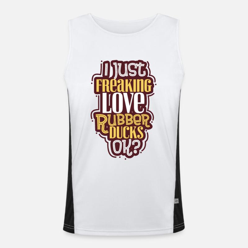 Rubber duck rubber duck Men's Functional Contrast Tank Top 
