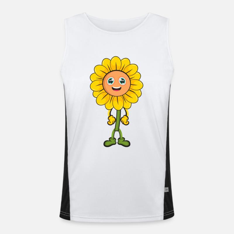 Sonnenblume Funktionelles Kontrast-Tank Top für Männer 
